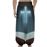 Shining Holy Bible Print Lantern Pants