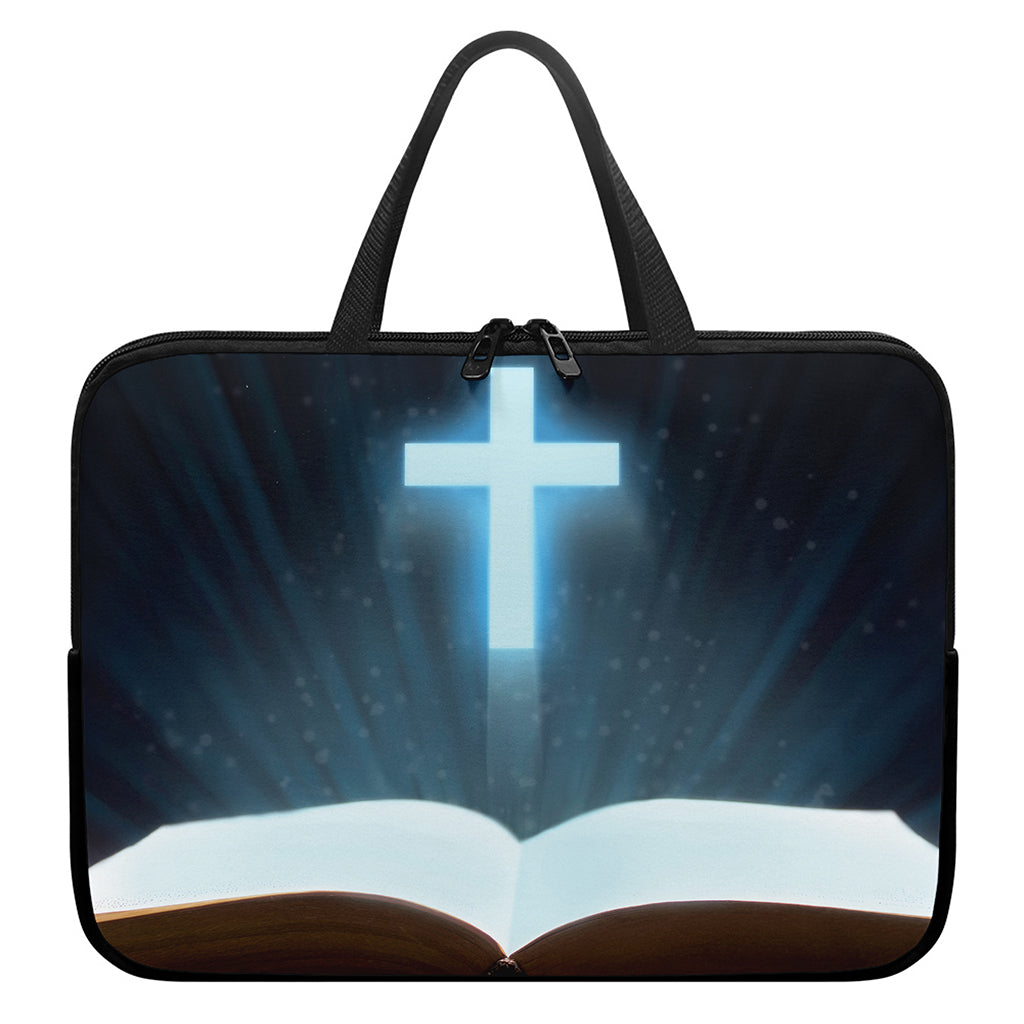 Shining Holy Bible Print Laptop Sleeve With Handle
