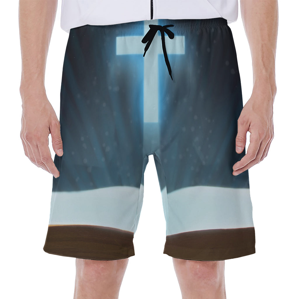 Shining Holy Bible Print Men's Beach Shorts