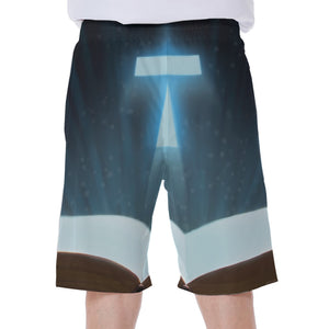 Shining Holy Bible Print Men's Beach Shorts