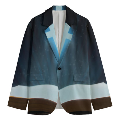 Shining Holy Bible Print Men's Blazer
