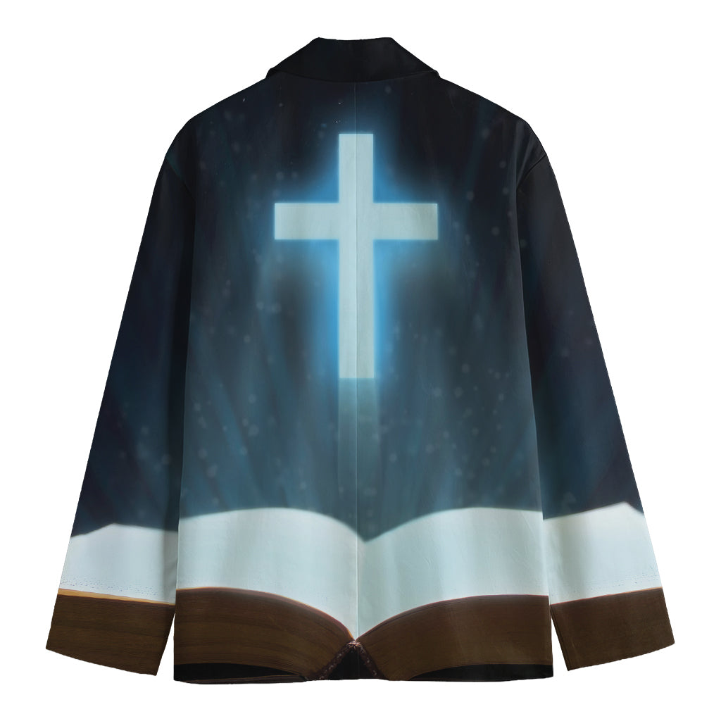 Shining Holy Bible Print Men's Blazer