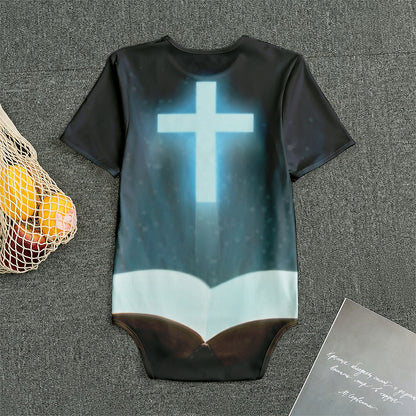 Shining Holy Bible Print Men's Bodysuit