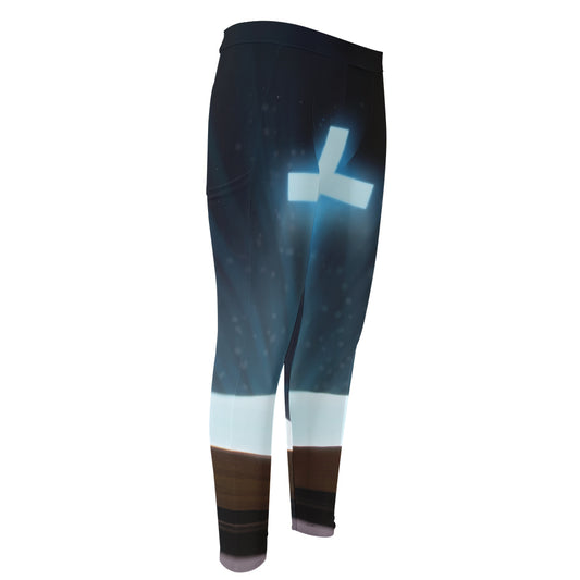 Shining Holy Bible Print Men's Compression Pants