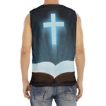 Shining Holy Bible Print Men's Fitness Tank Top