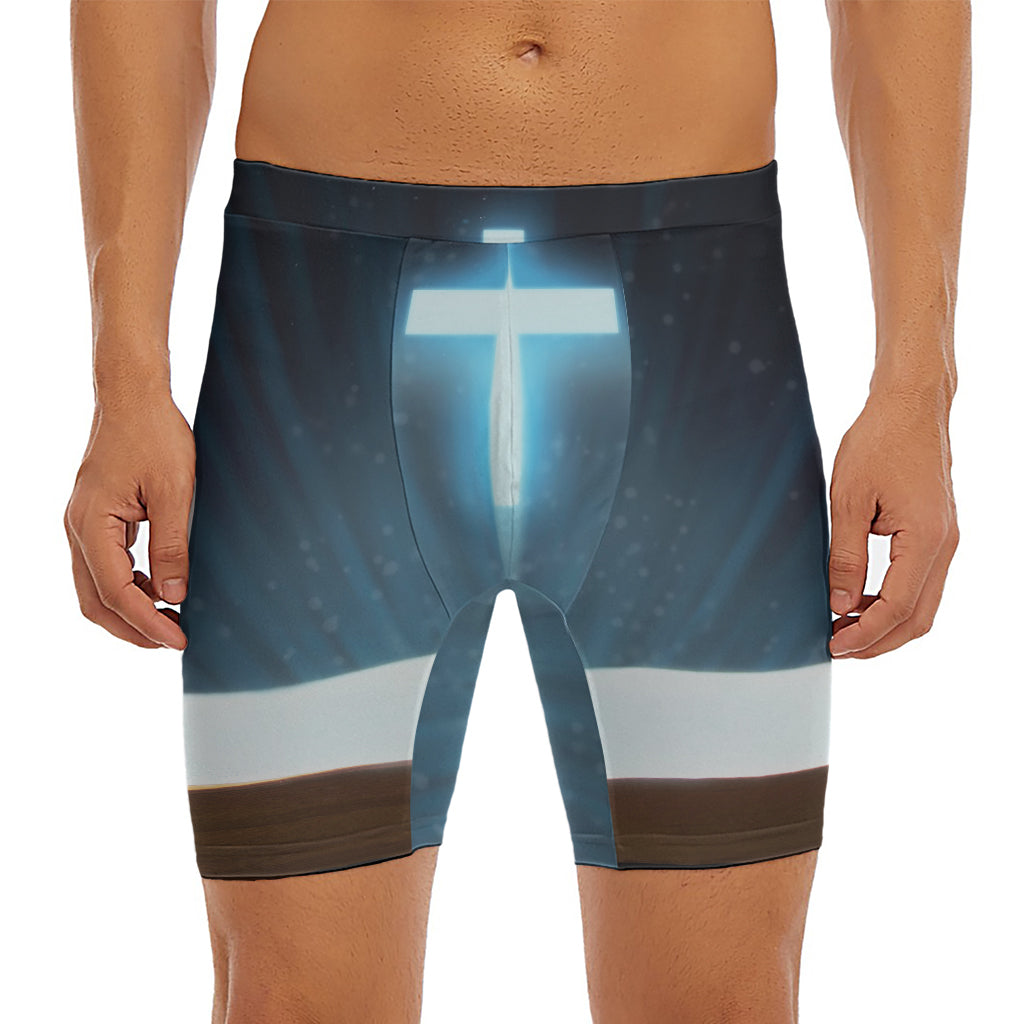 Shining Holy Bible Print Men's Long Boxer Briefs
