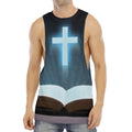Shining Holy Bible Print Men's Muscle Tank Top