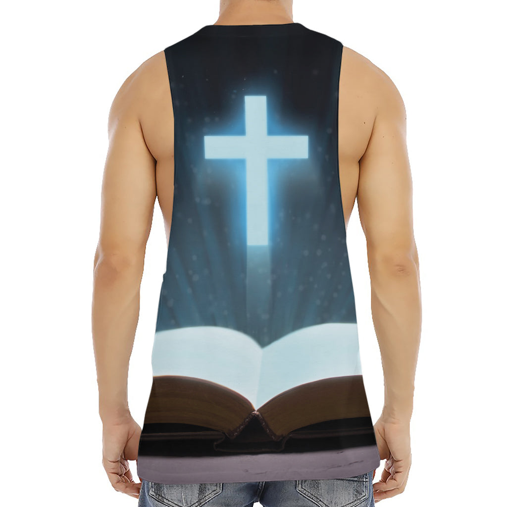 Shining Holy Bible Print Men's Muscle Tank Top