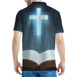 Shining Holy Bible Print Men's Polo Shirt