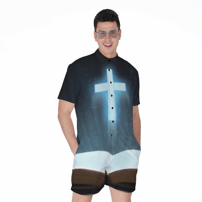 Shining Holy Bible Print Men's Rompers