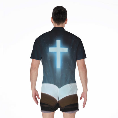 Shining Holy Bible Print Men's Rompers