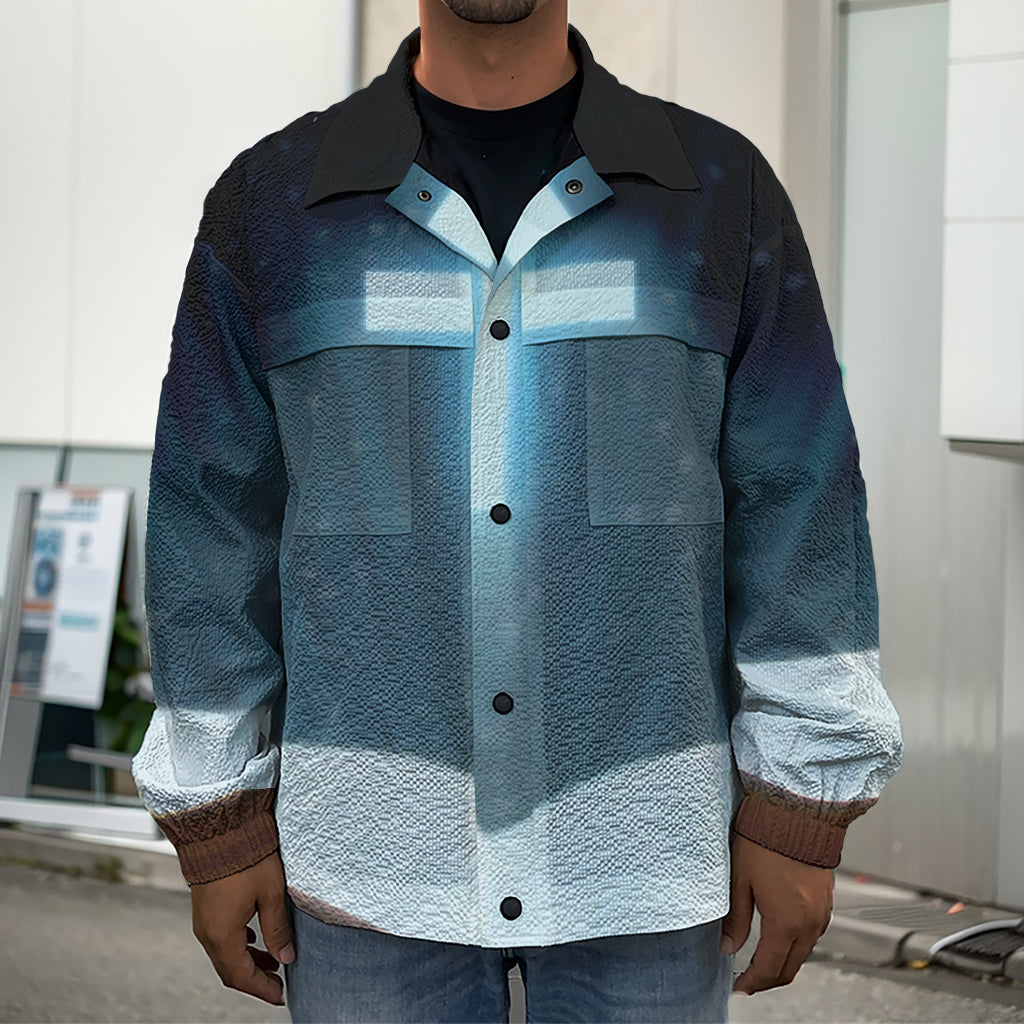 Shining Holy Bible Print Men's Shirt Jacket