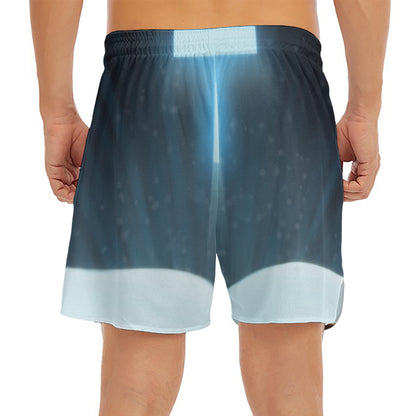 Shining Holy Bible Print Men's Split Running Shorts