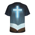 Shining Holy Bible Print Men's Sports T-Shirt