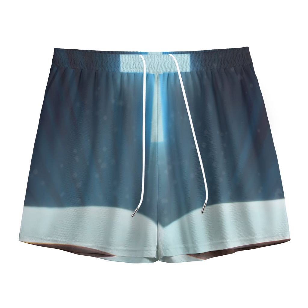 Shining Holy Bible Print Mesh Shorts