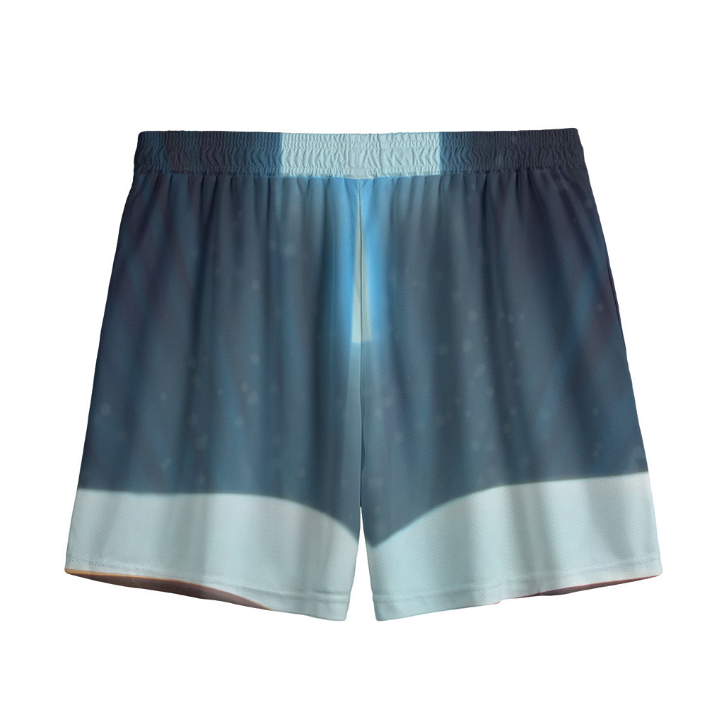 Shining Holy Bible Print Mesh Shorts