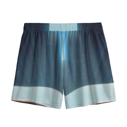 Shining Holy Bible Print Mesh Shorts