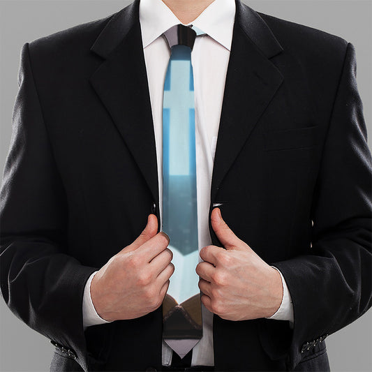 Shining Holy Bible Print Necktie