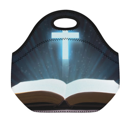 Shining Holy Bible Print Neoprene Lunch Bag