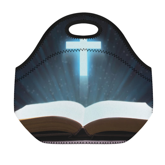 Shining Holy Bible Print Neoprene Lunch Bag