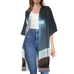 Shining Holy Bible Print Open Front Beach Cover Up