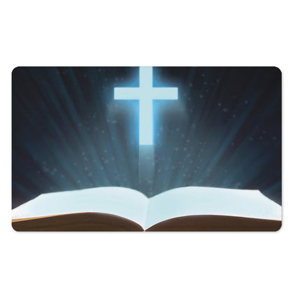 Shining Holy Bible Print Polyester Doormat