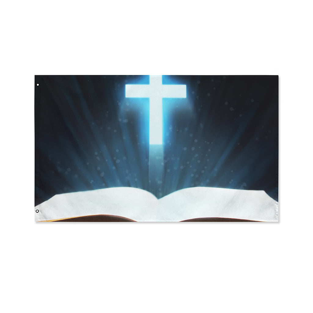 Shining Holy Bible Print Polyester Flag
