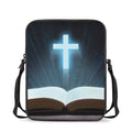 Shining Holy Bible Print Rectangular Crossbody Bag