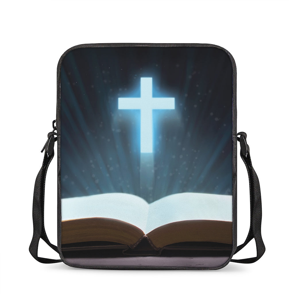 Shining Holy Bible Print Rectangular Crossbody Bag