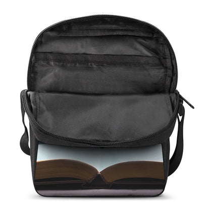 Shining Holy Bible Print Rectangular Crossbody Bag