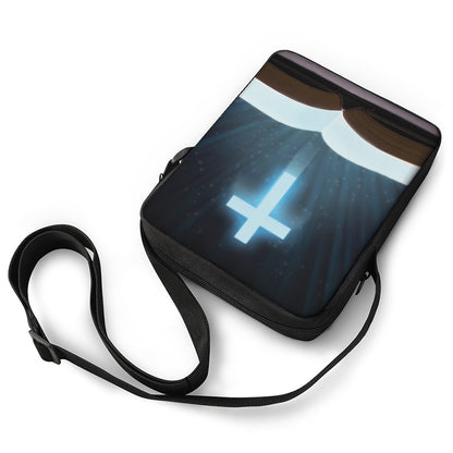 Shining Holy Bible Print Rectangular Crossbody Bag