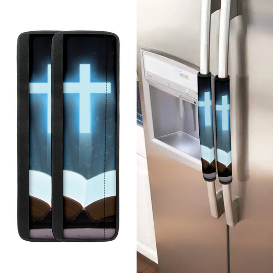Shining Holy Bible Print Refrigerator Handle Covers
