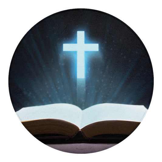 Shining Holy Bible Print Round Blanket