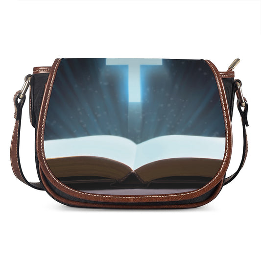 Shining Holy Bible Print Saddle Bag