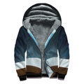 Shining Holy Bible Print Sherpa Lined Zip Up Hoodie