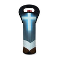 Shining Holy Bible Print Single Neoprene Wine Tote