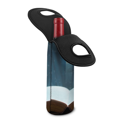 Shining Holy Bible Print Single Neoprene Wine Tote