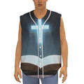 Shining Holy Bible Print Sleeveless Baseball Jersey