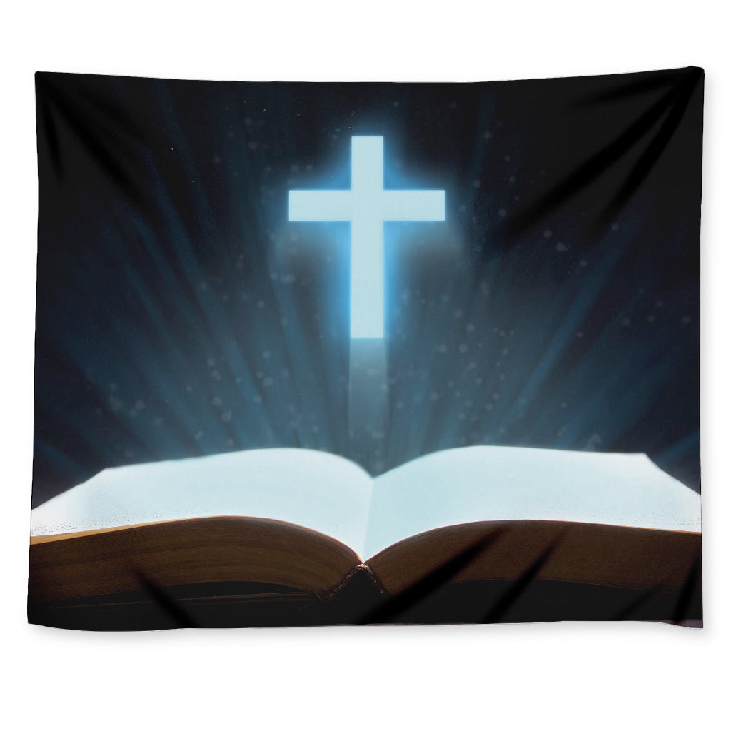 Shining Holy Bible Print Tapestry