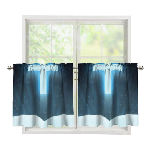 Shining Holy Bible Print Tier Curtains
