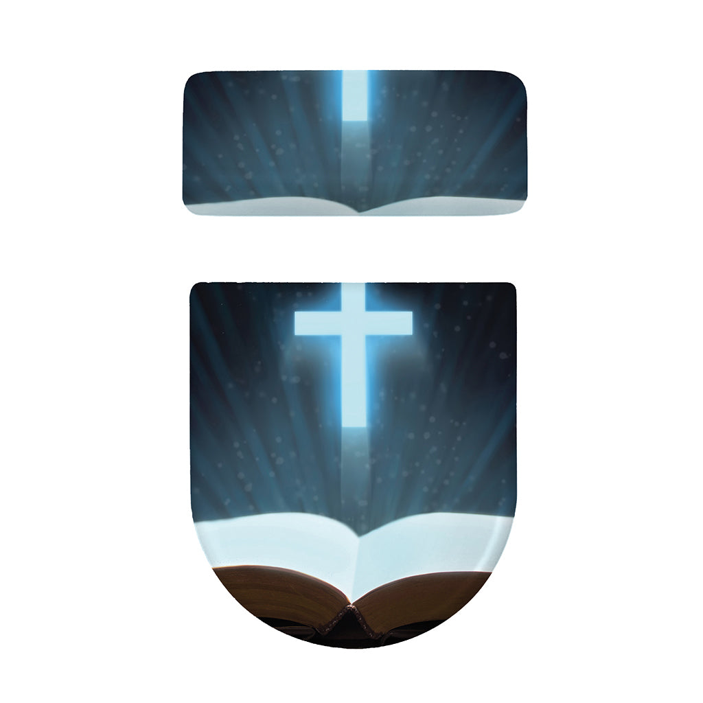 Shining Holy Bible Print Toilet Lid And Tank Cover Set