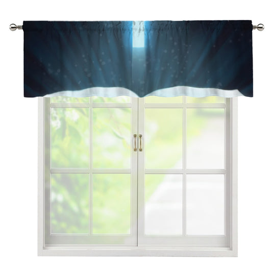Shining Holy Bible Print Window Valance