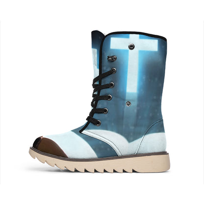 Shining Holy Bible Print Winter Boots