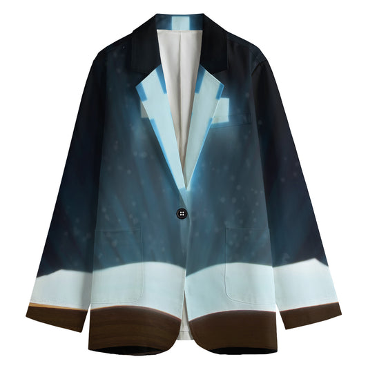 Shining Holy Bible Print Women's Cotton Blazer