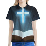 Shining Holy Bible Print Women's Polo Shirt