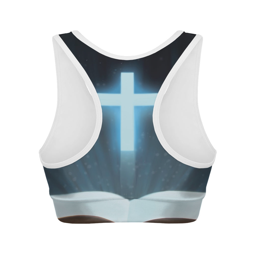 Shining Holy Bible Print Women's Sports Bra