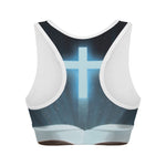 Shining Holy Bible Print Women's Sports Bra