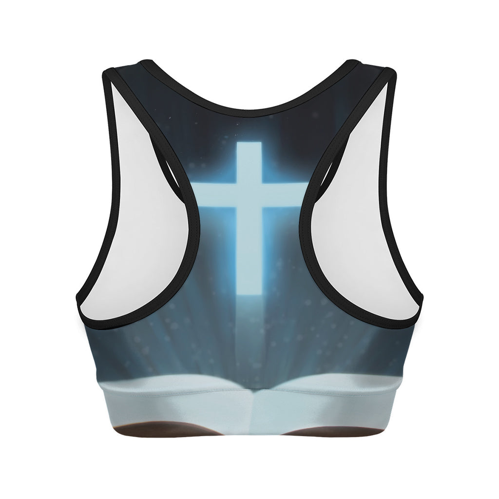 Shining Holy Bible Print Women's Sports Bra