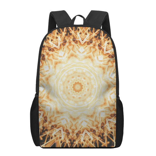 Shining Kaleidoscope Print 17 Inch Backpack