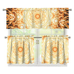 Shining Kaleidoscope Print 3 Piece Kitchen Curtains